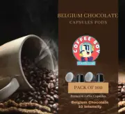 Premium Belgium Hot Chocolate Capsules Pods - 100 Pack, Nespresso Compatible
