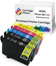 5 Pack (2BK,1C,1M,1Y) Compatible Ink for Epson 202XL for Epson Expression Home XP-5100 Workforce WF-2860