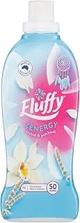 Fluffy Zenergy Concentrated Liquid Fabric Softener Conditioner, 1L, Up to 50 Washes, Orchid & Patchouli