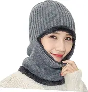 [ANDRESLAD] Knitted Caps for Cycling Breathable Headwear and Neck Warmer Comfortable Hat Collar Scarf for Outdoor Sports Biking Running and More Black Random Color