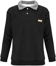 [Generic] Banded Sweatshirt Men Sweater Autumn and Winter Lamb Wool Jacket X Large Men