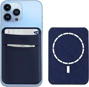YesDoes Magnetic Phone Card Holder,Compatible with MagSafe,Stretchy Lycra Double Pocket Wallet,Credit ID Card Cash Pouch,Mag Safe Phone Sleeve Case,Design for iPhone 14,13,12,Plus,Pro,Pro Max