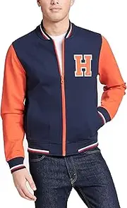 [Tommy Hilfiger] Men's Retro Varsity Bomber Colorblock Track Jacket
