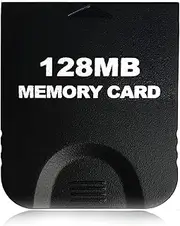 128MB (2043 Blocks) Gamecube Memory Card - High-Speed Save Storage for Nintendo Gamecube & Wii Consoles, Gaming Accessory Kit (128MB-Black)