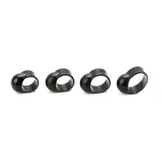 4 Pcs Durable Steel Tongue Drum Finger Pick Black Knocking Finger Sleeves