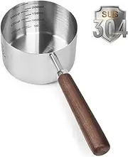Dog-Cat Food-Scoop Measuring-Cup - 304 stainless steel material.1-Cup capacity. Precision scale measurements, HTM-304