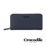 【CROCODILE 鱷魚皮件】新品-維也納WIEN系列十字紋 14卡 拉鍊長夾/手拿包-2色 0103-10407