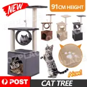 91cm Cat Tree Scratching Post Pole Tower Condo Kitty Activity Center Bed Stand