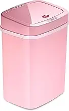 Ninestars DZT-12-5PK Bedroom or Bathroom Automatic Touchless Infrared Motion Sensor Trash Can, ABS Plastic (Rectangular, Pink) Trashcan, 3 Gal 1 Count (Pack of 1)