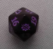 1x MTG The Brothers' War D20 Spindown Prerelease Life Counter Dice Purple Black