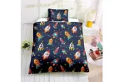 3D Rocket Space Star Kids Pattern Duvet Cover Bedding Set Quilt Cover Pillowcases Personalized Bedding Queen King Full Double 3 Pcs