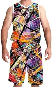 [KQNZT] Basketball Jersey, Basketball Jersey for Women, Athletic Shirts for Team Scrimmage, Modern Abstract Psyche Art Wave Point Geometry