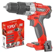 TOPEX Cordless Drill Driver Impact Hammer Drill (Skin Only, without Battery)