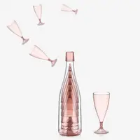 在飛比找蝦皮商城優惠-塑膠紅酒杯香檳杯套裝 香檳酒杯6件套冷飲果汁杯 創意透明喝酒