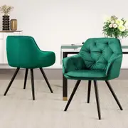 1 Set of 2 Artiss Dining Chairs Green