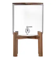 Ladelle Gather 8L Glass Drink Jug/Dispenser w/Acacia Timber Lid 43.5x24x24cm