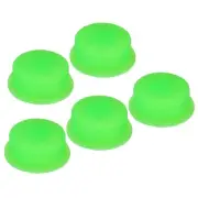 0.51" LED Flashlight Switch Cap, 5 Pcs Soft Boot Cover with Inner Column, Green