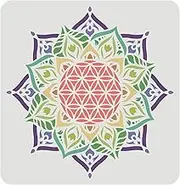 FINGERINSPIRE Flower of Life Stencil 11.8x11.8inch Reusable Mandala Painting Templates Om Flower Mandala Stencils Sacred Geometry Stencil for Painting on Wall, Floor, Furniture and Paper