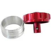 Aeroflow 2" Alum Weld Bung And Cap Red With Roll Over Valve - AF460-32-RV-R
