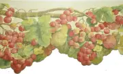 Wallpaper Border Tan lasercut grapes & pears 7245-860B
