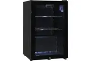 Schmick Black Tropical Double Glazed Glass Door 70 Litre Bar Fridge