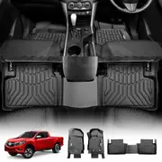 3D Floor Mats for Mazda BT-50 Dual Cab 2011-2020 Customized Heavy Duty All Weather Car Liners Door Sill Covered Carpet