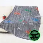 Truck Gifts for Kids Boys - Glow in The Dark Blanket for Sofa Couch Bed Birth...