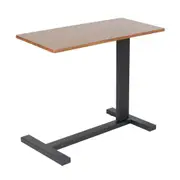 Non Tilt Top Overbed Bedside Table with Auto-Touch Adjustable Height Wheels