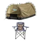 Adventure Kings Deluxe Escape Single Swag + Throne Camping Chair Rated to 300kg