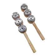 Hand Bells Rattle Shaker Instruments Handheld Tambourin Percussion Musical Bells