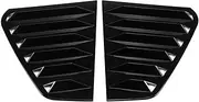 2X Car Rear Side Window Louvers Compatible for Golf 7 R MK 7 7.5 2013-2020 Racing Style Window Blinds Air Vent Scoop Cover Black