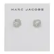 MARC JACOBS M0009789 圓盤LOGO水鑽鑲嵌耳環.銀