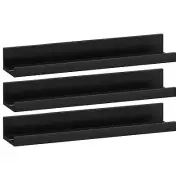 3 Pack IKEA MOSSLANDA Picture Ledge Black 21 ¾" Floating Ledge Shelf for Photos