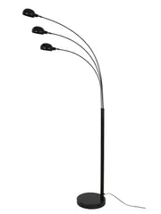 Centaur 3 Light Floor Lamp in Black