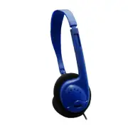AVID AE-711BL HEADPHONE WITH ADJUSTABLE HEADBAND & 3.5MM PLUG BLUE