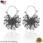 Women 925 Sterling Silver Jewelry Earrings Elegant Hollow Snowflake Stud Drop