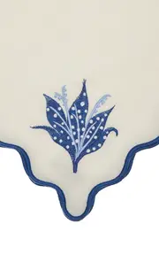[Moda Domus] Set-of-Four Lily of the Valley Emboirdered-Linen Napkins
