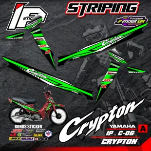 山葉 貼紙 STRIPING YAMAHA CRYPTON 貼紙摩托車最新賽車變體 YAMAHA CRYPTON 摩托車