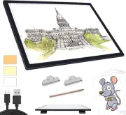 A3 Light Box for Drawing - Portable Battery Powered Light Pad, 3 Colours 6 Level