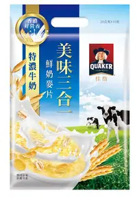 在飛比找誠品線上優惠-桂格特濃牛奶美味3合1麥片/ 袋裝/ 10包入