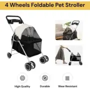 Foldable Pet Stroller Pram Carrier Travel Dog Cat Pushchair