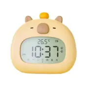 Capybaras Tabletop Alarm Clock with Night Light Bedsides LED Clock for Kids Room