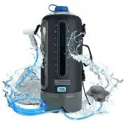 AFISHTOUR Camping Shower Bag, 12L/3.17 Gallons Solar Waterproof Portable Outd...