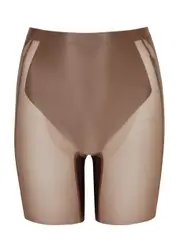 Spanx Shaping Satin Mid-thigh Shorts - Beige XS (UK6 / XS)