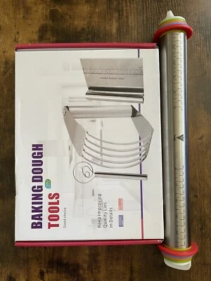 Baking Dough Tools Set : Pastry Cutter Dough Whisk Blender/ Cutter Rolling Pin