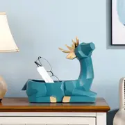 Geometric Deer Storage Box Statues for Home Office