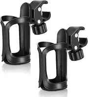 Upgrade Edition Bike Cup Holder Stroller Drink Holders by Accmor 360 Degrees Universal Rotation Cup Drink Holder for Baby Stroller/Pushchair Bicycle Strollers Wheelchair (2 Packs)