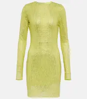 [Stella McCartney] Stella McCartney Crystal-embellished minidress AU 8 green