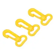 3pcs Plastic Swivel Snap Hook Lobster Clasp Buckle for Webbing Strap Yellow