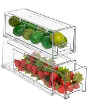 Sorbus Clear Small Stackable Pull Out Drawers